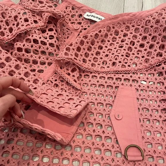 Self-Portrait Ruffled Heavy Lace Top - Picture 11 of 14